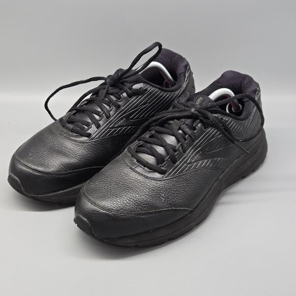 Brooks Addiction Walker 2 Mens Shoes Leather Size 10.5 4E Black 1103184E072 - Picture 2 of 11